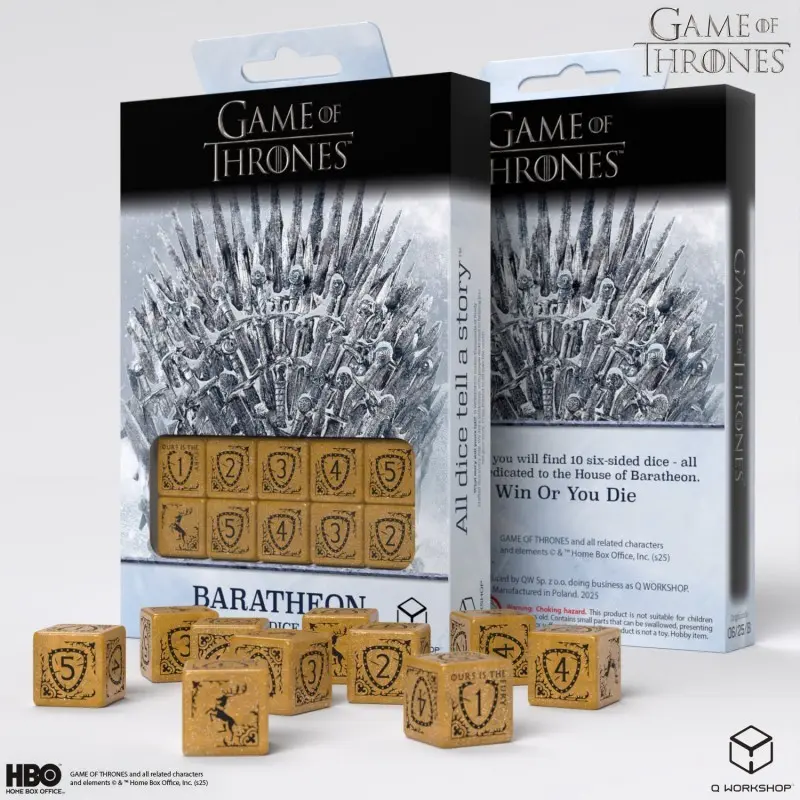Cover: 5907699497744 | Game of Thrones. Baratheon 10xD6 Dice Set. | Game of Thrones | 2025