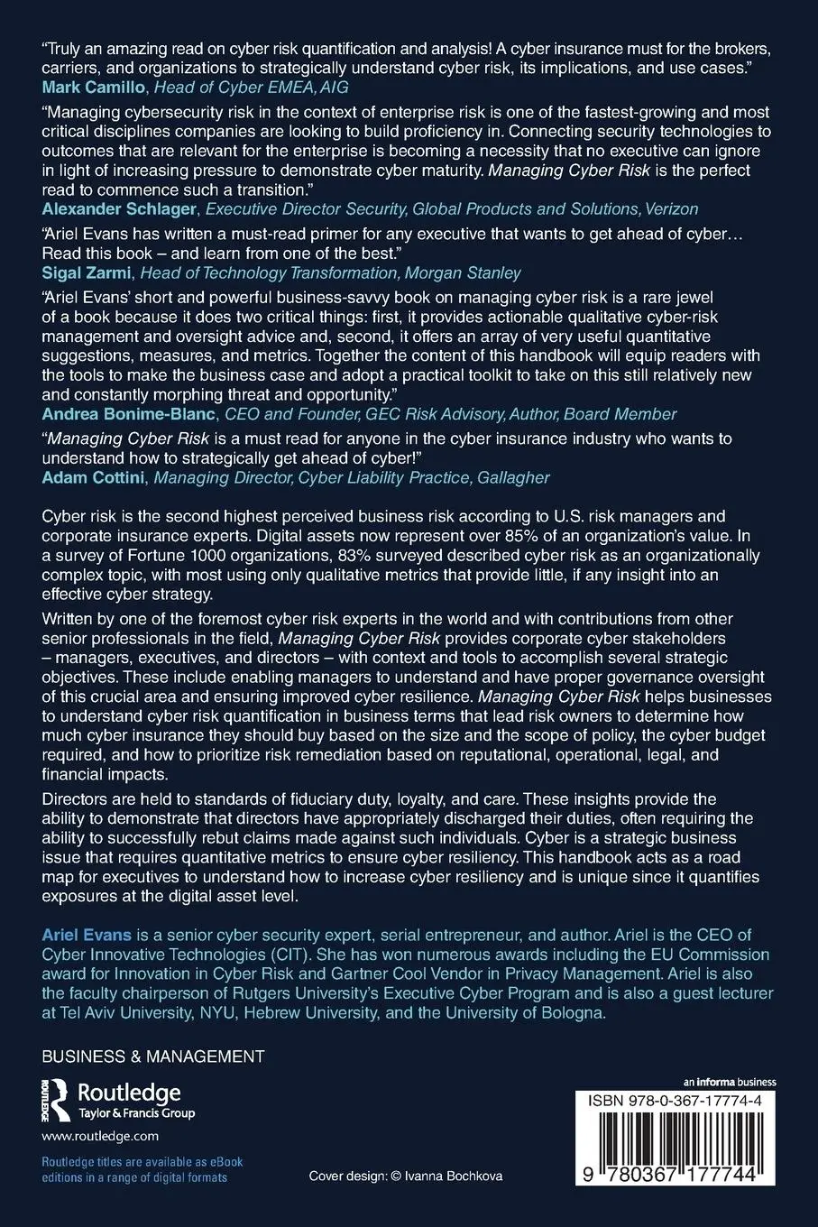 Rückseite: 9780367177744 | Managing Cyber Risk | Ariel Evans | Taschenbuch | Englisch | 2019