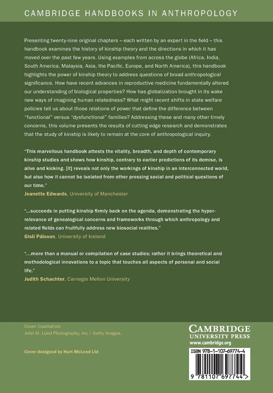 Rückseite: 9781107697744 | The Cambridge Handbook of Kinship | Sandra Bamford | Taschenbuch