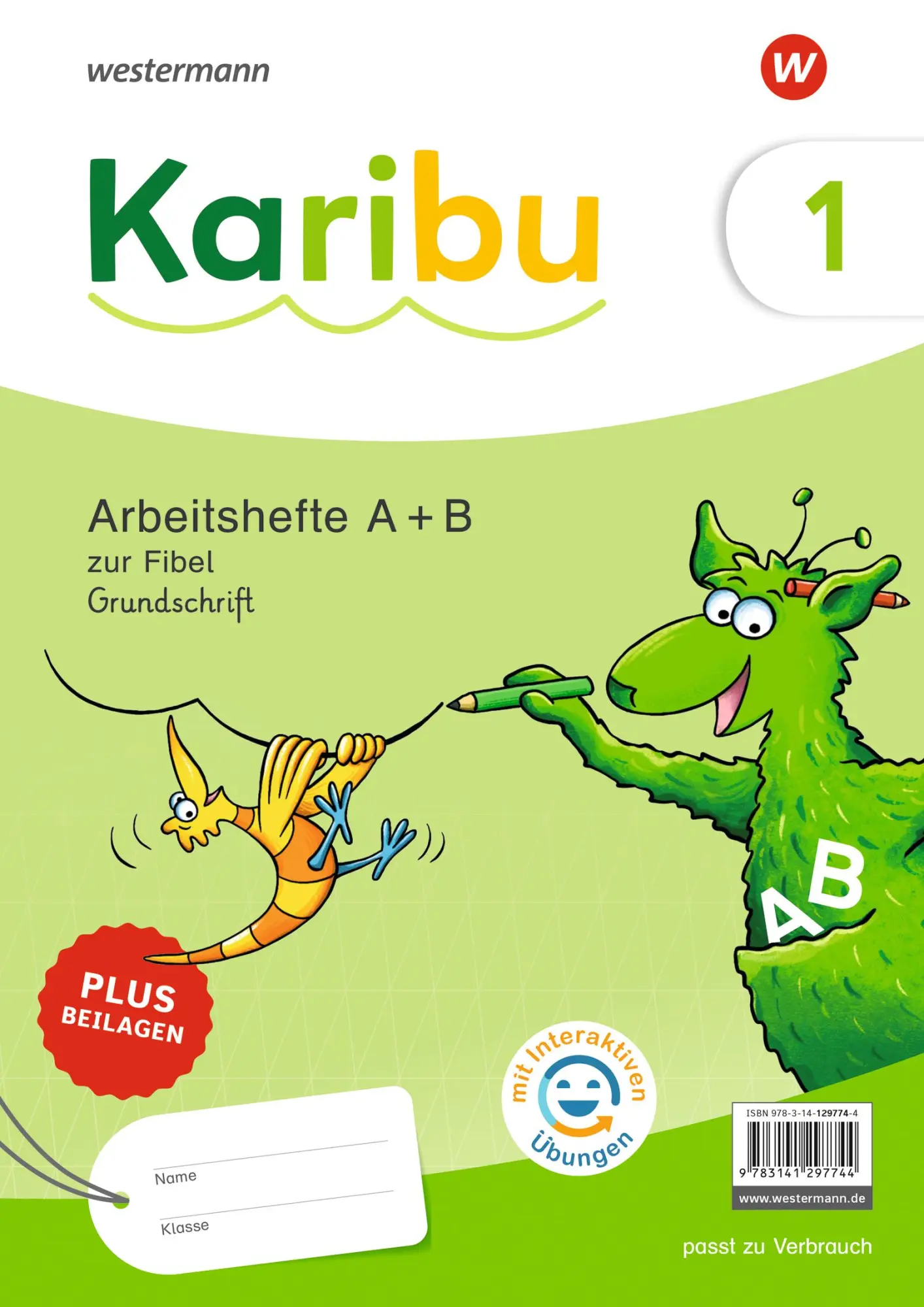 Cover: 9783141297744 | Karibu - Paket Arbeitshefte 1 (A+B) Grundschrift mit interaktiven...