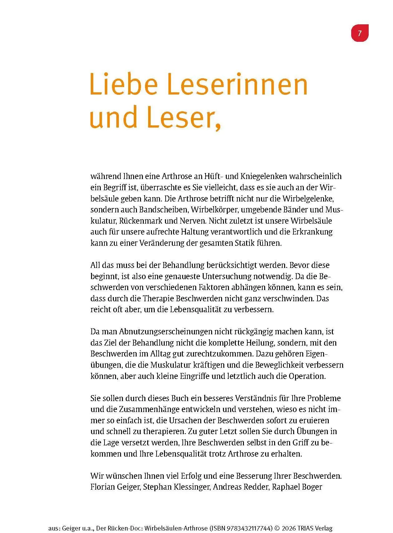 Bild: 9783432117744 | Der Rücken-Doc: Wirbelsäulen-Arthrose | Florian Geiger (u. a.) | Buch