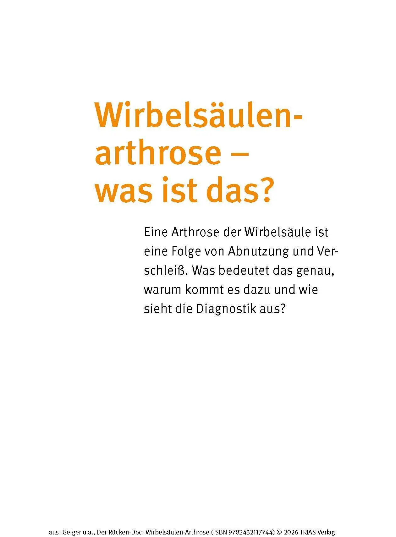 Bild: 9783432117744 | Der Rücken-Doc: Wirbelsäulen-Arthrose | Florian Geiger (u. a.) | Buch
