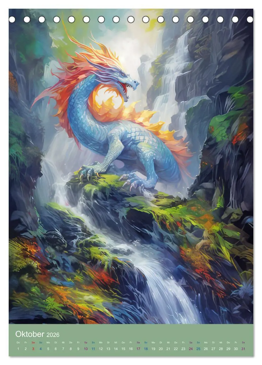 Bild: 9783516297744 | Sagenland der Drachen (Tischkalender 2026 DIN A5 hoch), CALVENDO...