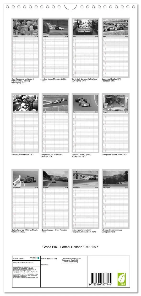 Bild: 9783516507744 | Familienplaner 2026 - Grand Prix - Formel-Rennen 1972-1977 mit 5...