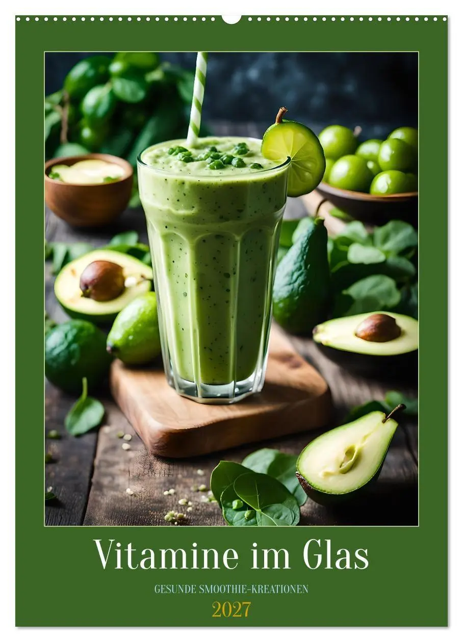 Cover: 9783569077744 | Vitamine im Glas - Gesunde Smoothie Kreationen (Wandkalender 2027...