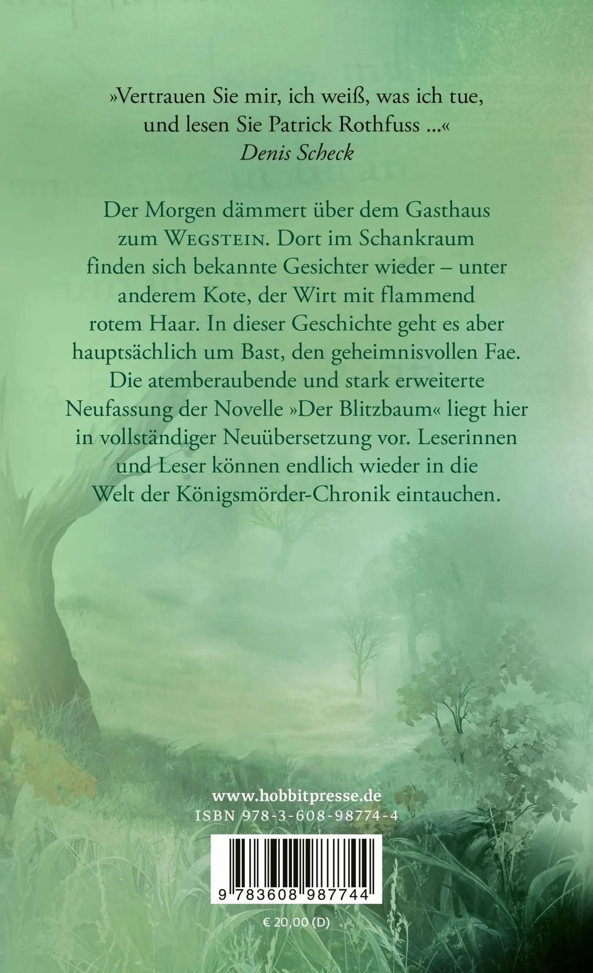 Rückseite: 9783608987744 | Der Weg der Wünsche | Patrick Rothfuss | Buch | 224 S. | Deutsch