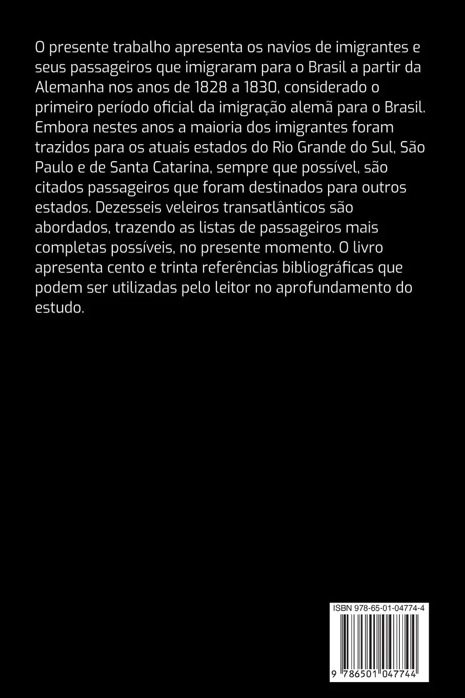 Rückseite: 9786501047744 | Imigra o Alem No Brasil | Navios E Passageiros Anos 1828 A | Fey