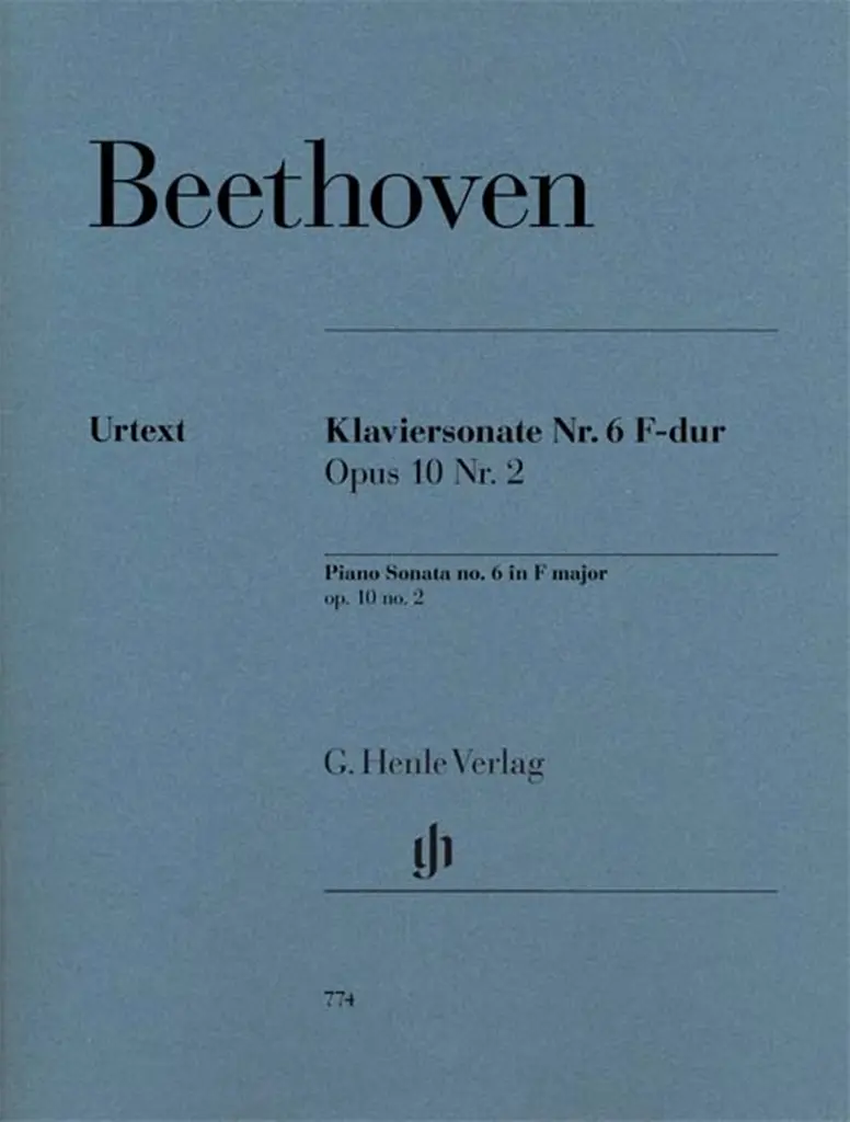 Cover: 9790201807744 | Ludwig van Beethoven - Klaviersonate Nr. 6 F-dur op. 10 Nr. 2 | Buch
