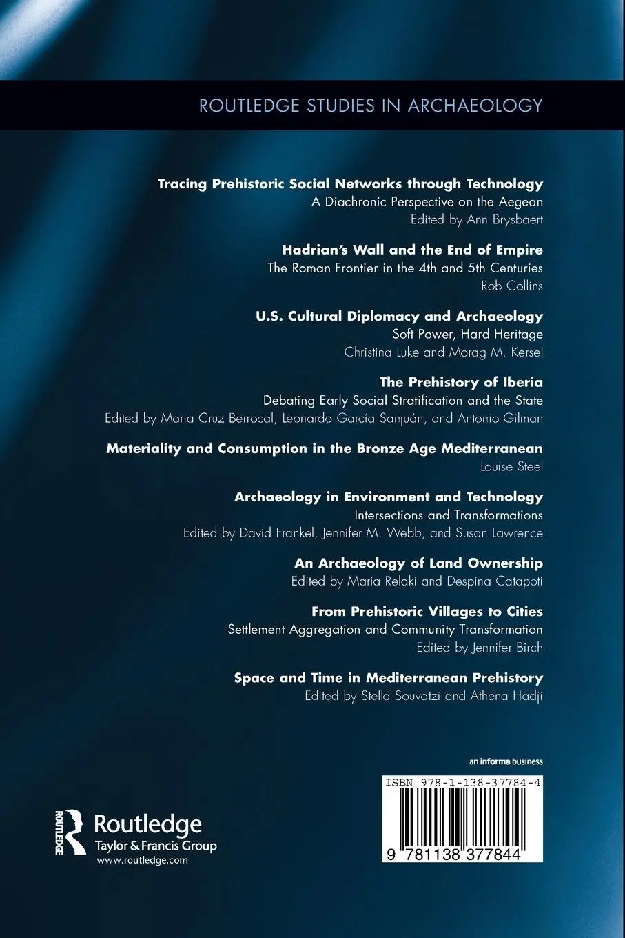 Rückseite: 9781138377844 | Space and Time in Mediterranean Prehistory | Stella Souvatzi (u. a.)