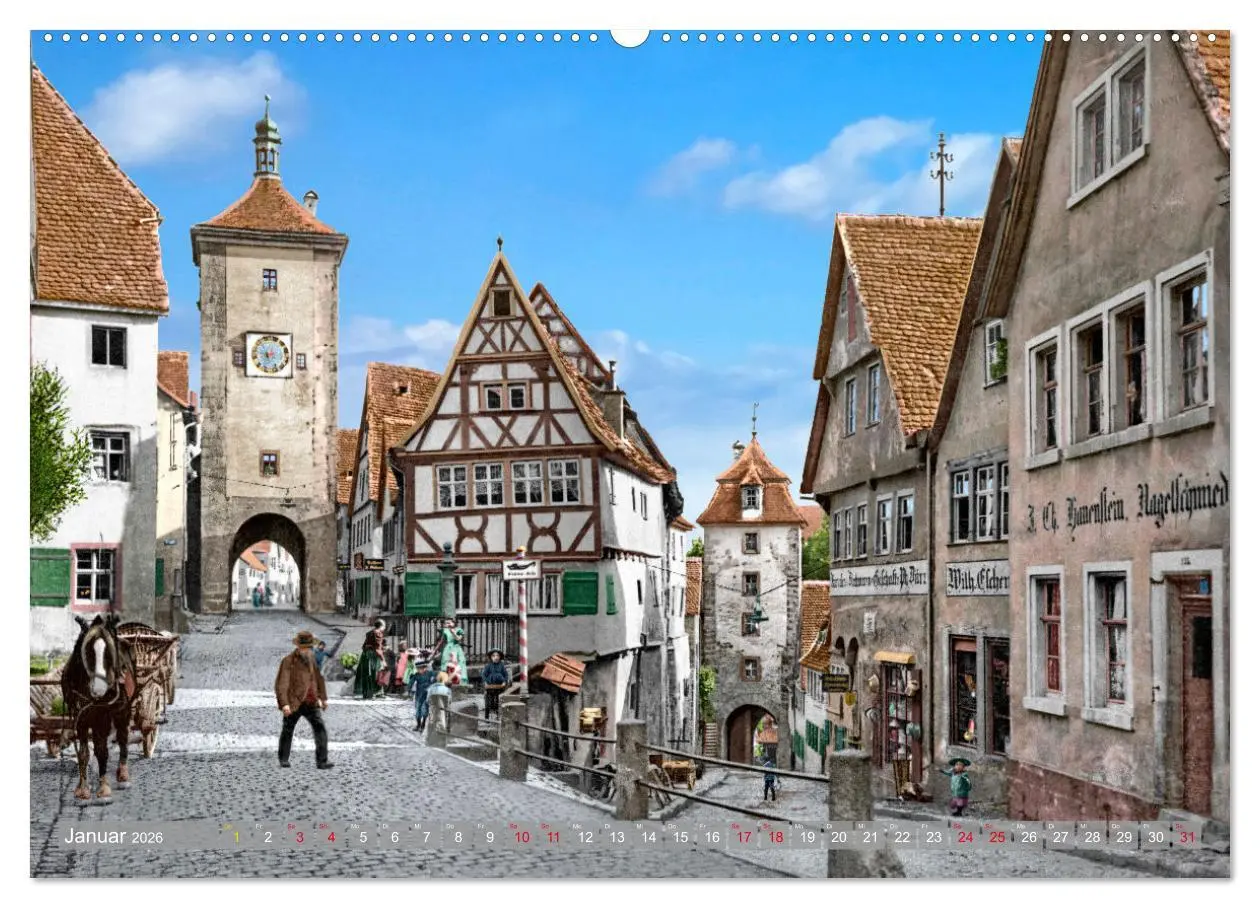 Bild: 9783457717844 | Rothenburg ob der Tauber um das Jahr 1900 - Fotos neu koloriert...