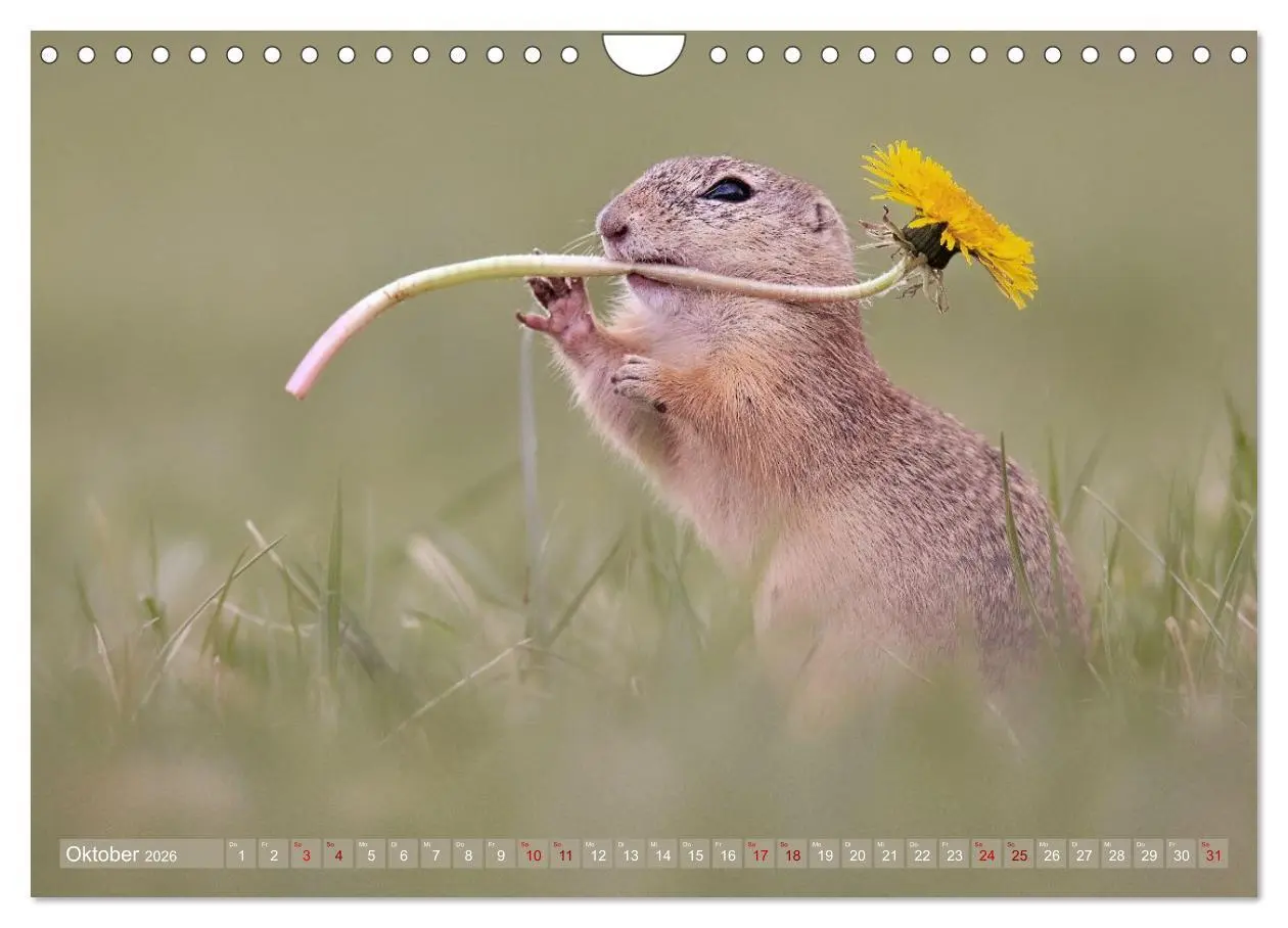 Bild: 9783516597844 | Zauberhafte Ziesel (Wandkalender 2026 DIN A4 quer), CALVENDO...