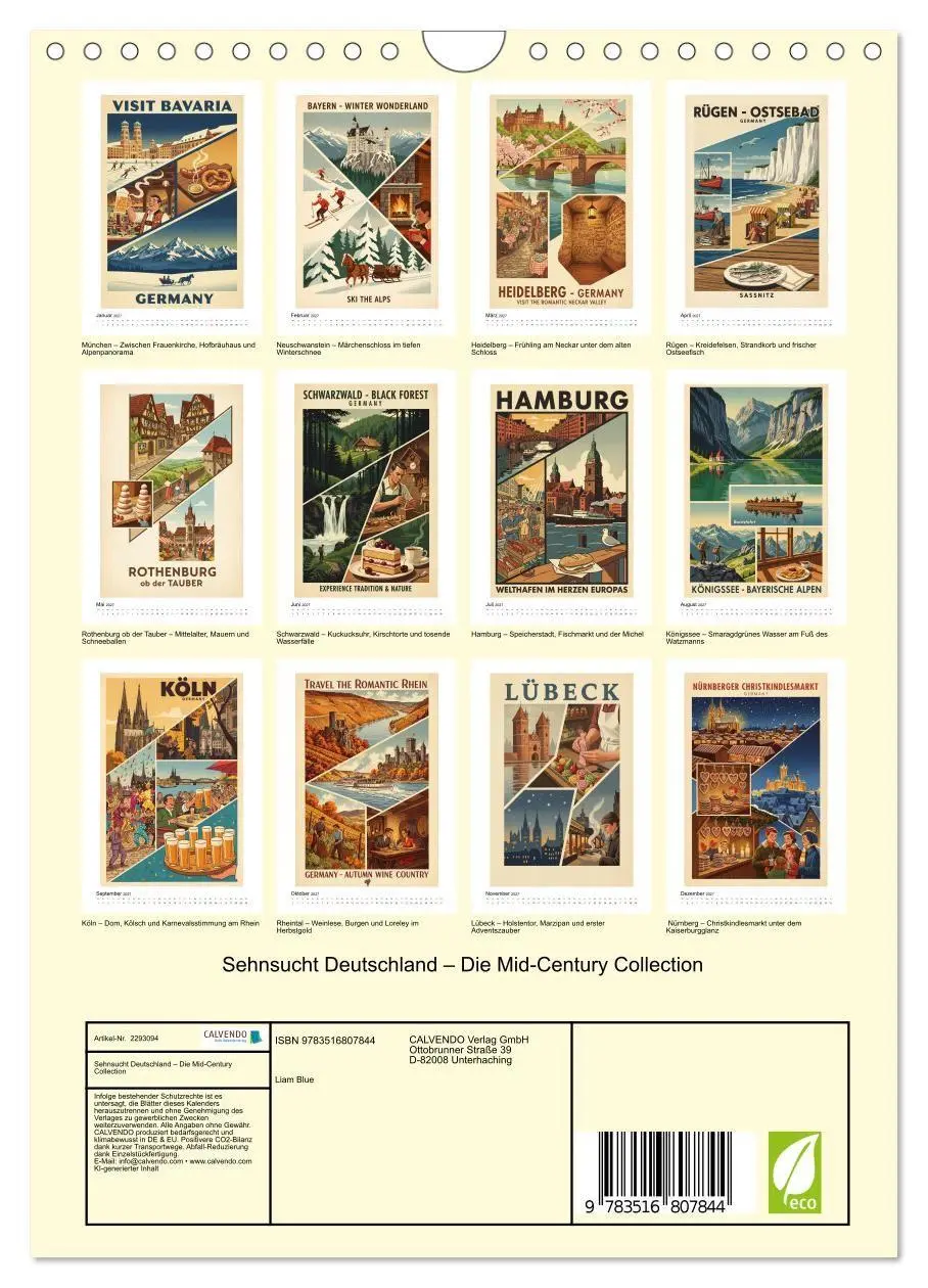 Bild: 9783516807844 | Sehnsucht Deutschland - Die Mid-Century Collection (Wandkalender...