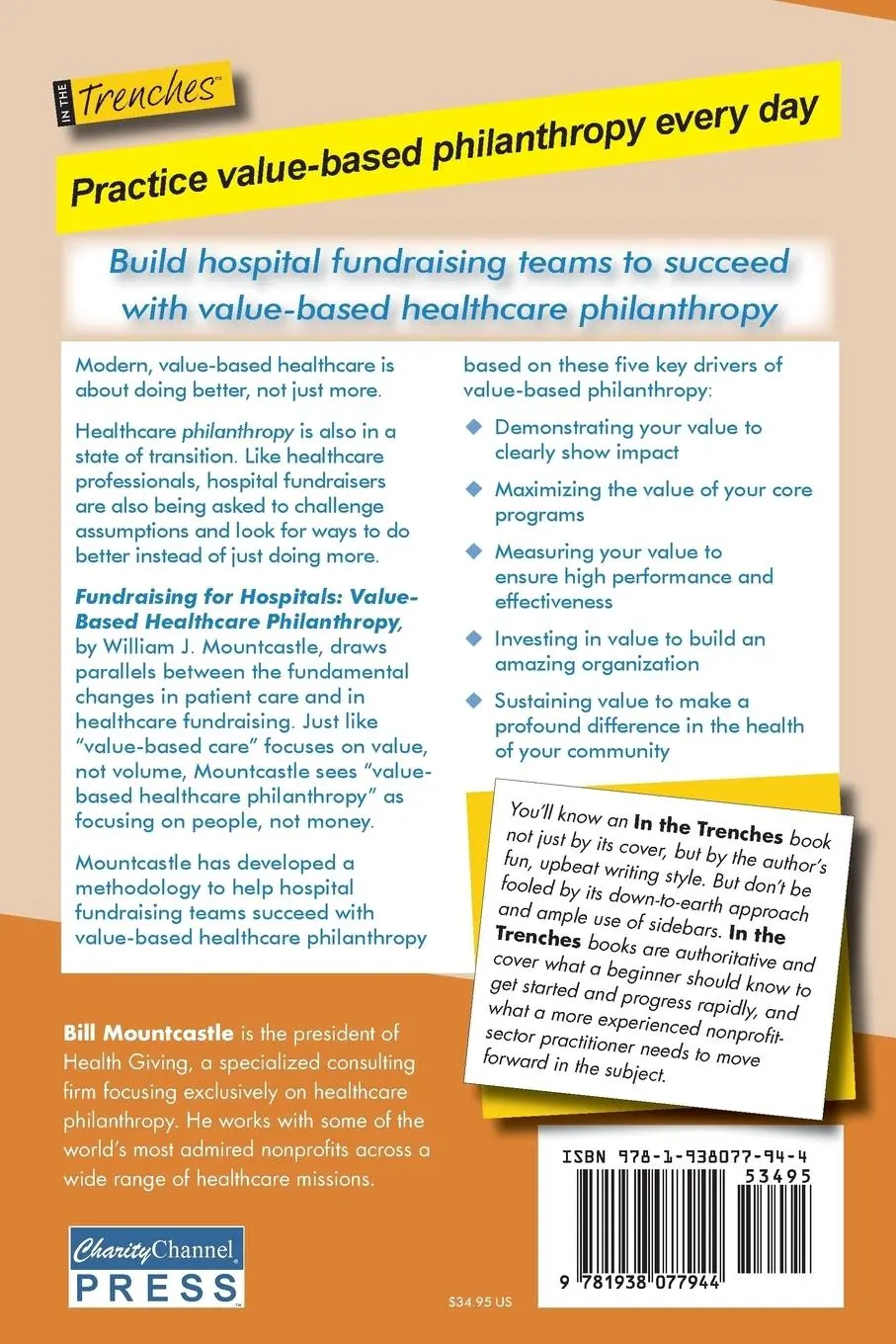 Rückseite: 9781938077944 | Fundraising for Hospitals: Value-Based Healthcare Philanthropy | Buch