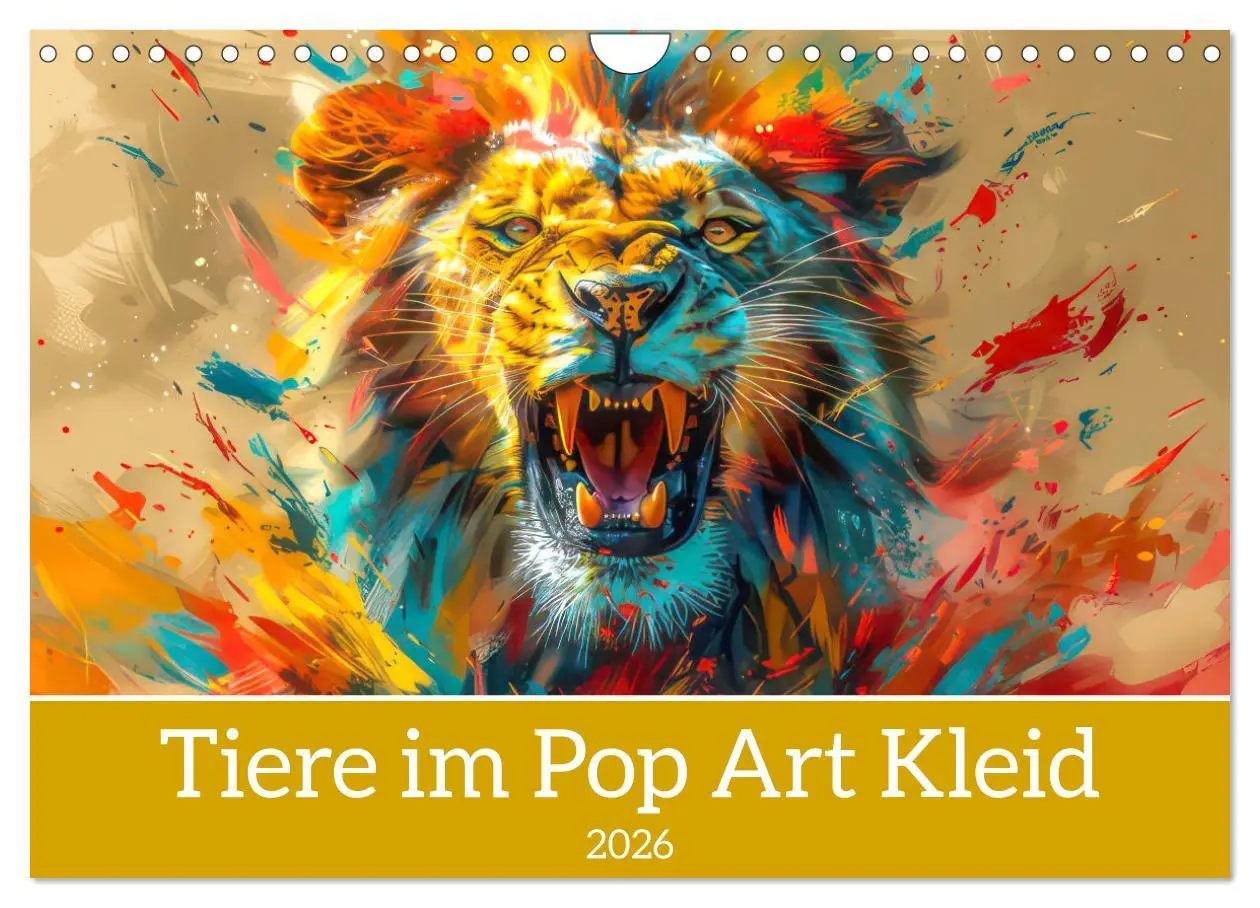 Cover: 9783457327944 | Tiere im Pop Art Kleid (Wandkalender 2026 DIN A4 quer), CALVENDO...