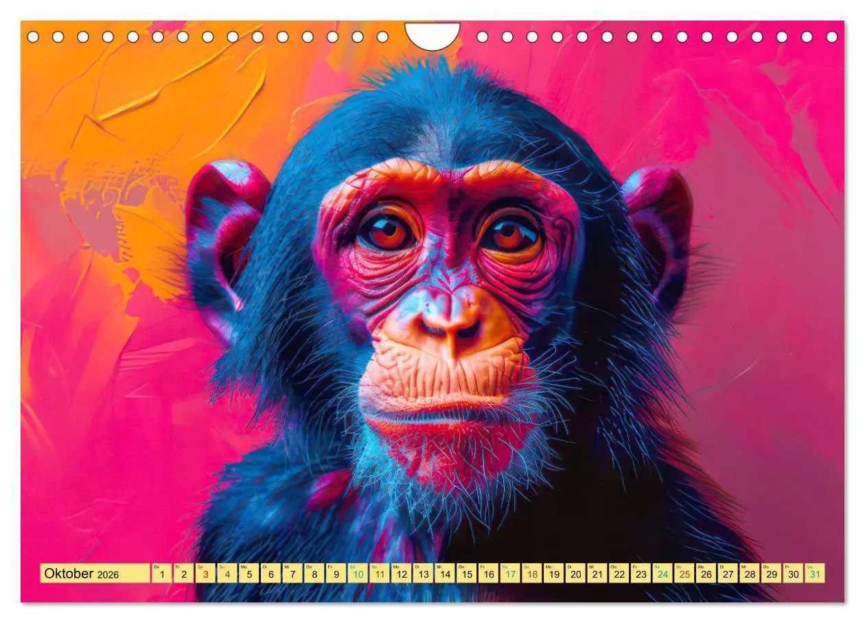 Bild: 9783457327944 | Tiere im Pop Art Kleid (Wandkalender 2026 DIN A4 quer), CALVENDO...