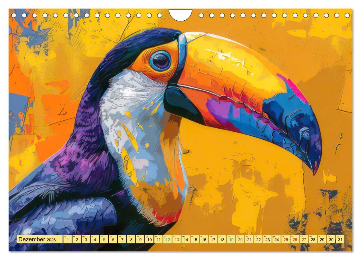 Bild: 9783457327944 | Tiere im Pop Art Kleid (Wandkalender 2026 DIN A4 quer), CALVENDO...