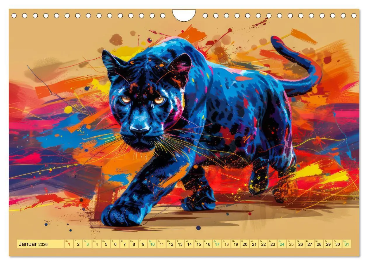 Bild: 9783457327944 | Tiere im Pop Art Kleid (Wandkalender 2026 DIN A4 quer), CALVENDO...