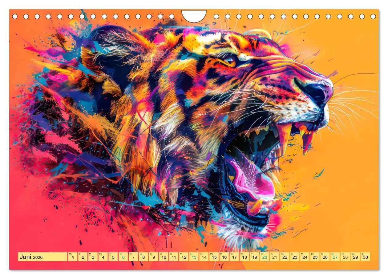 Bild: 9783457327944 | Tiere im Pop Art Kleid (Wandkalender 2026 DIN A4 quer), CALVENDO...
