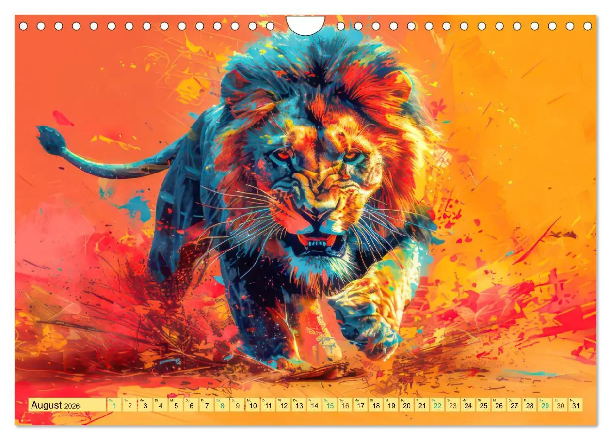 Bild: 9783457327944 | Tiere im Pop Art Kleid (Wandkalender 2026 DIN A4 quer), CALVENDO...