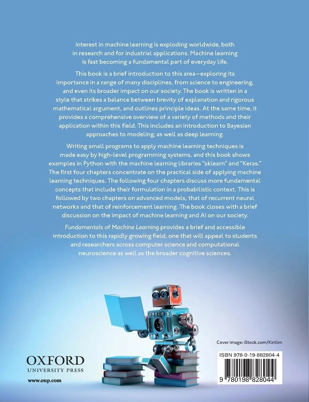 Rückseite: 9780198828044 | Fundamentals of Machine Learning | Thomas Trappenberg | Taschenbuch