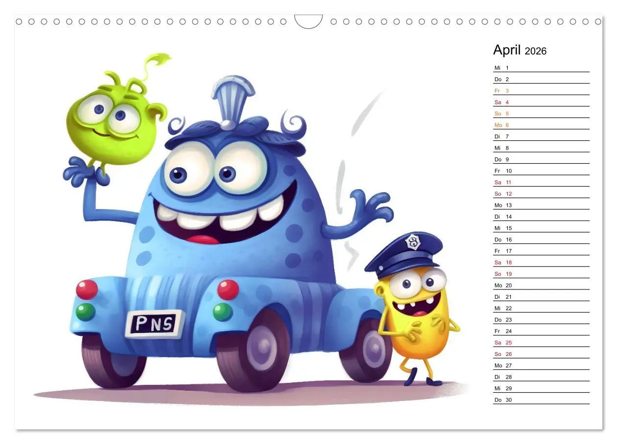 Bild: 9783457528044 | Monsterjobs - Kleine Monster, große Träume (Wandkalender 2026 DIN...