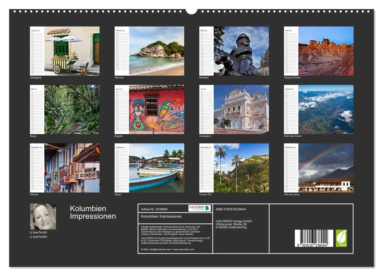 Bild: 9783516238044 | Kolumbien Impressionen (hochwertiger Premium Wandkalender 2026 DIN...
