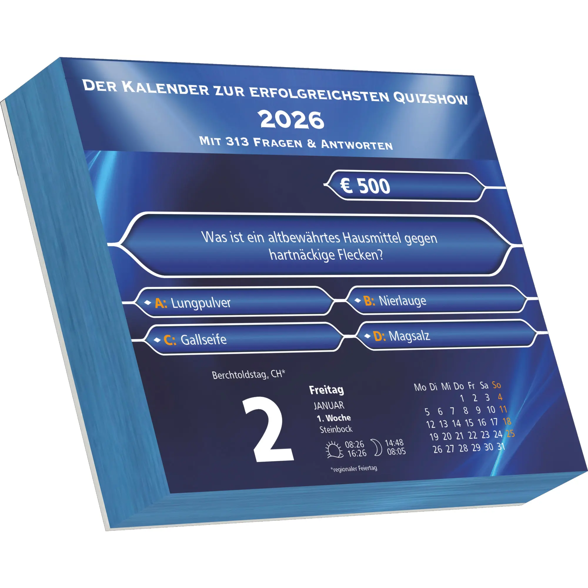 Bild: 4069095008144 | Wer wird Millionär 2026 Tagesabreißkalender - 14.5x11,8 -...