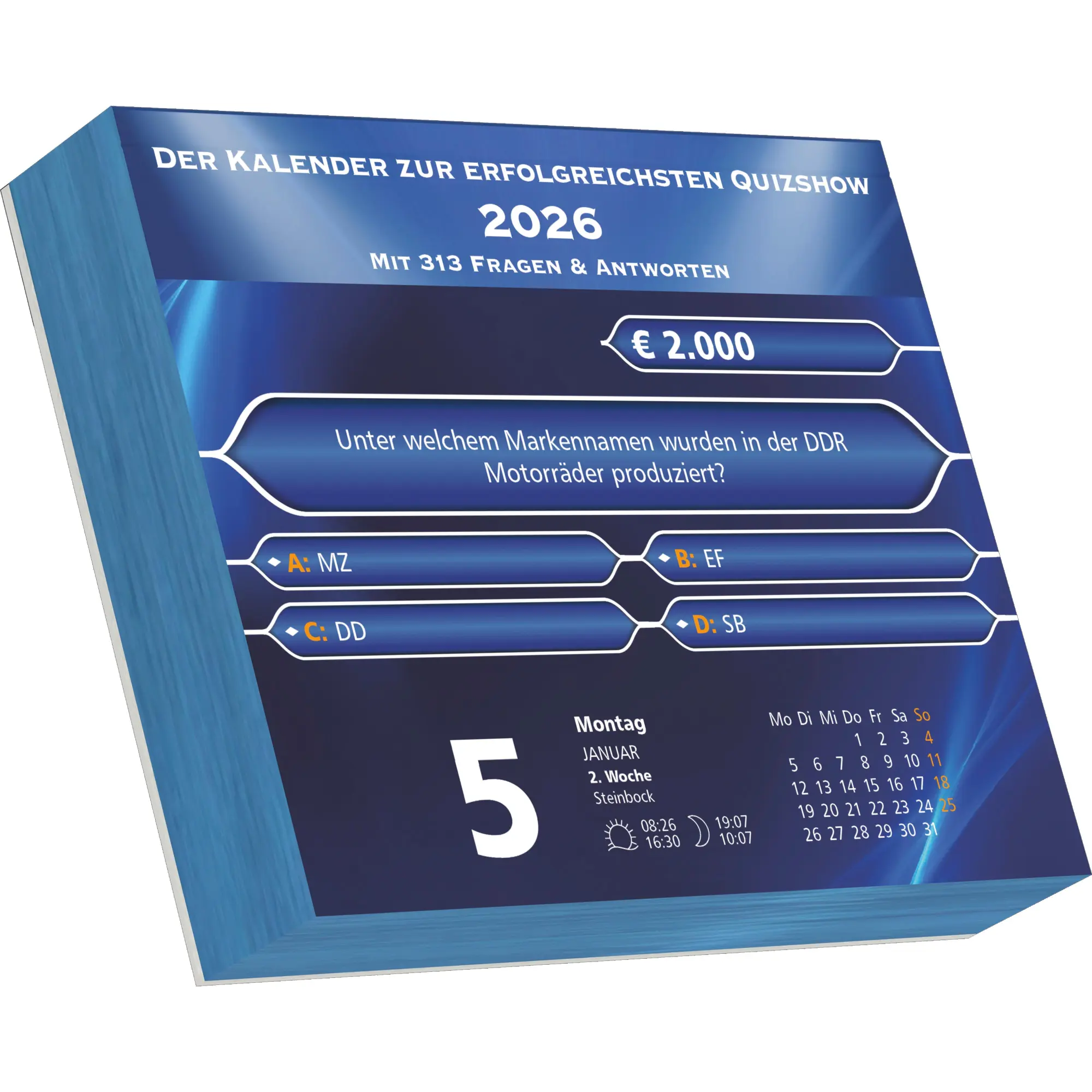 Bild: 4069095008144 | Wer wird Millionär 2026 Tagesabreißkalender - 14.5x11,8 -...