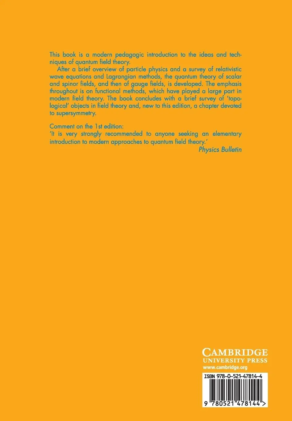 Rückseite: 9780521478144 | Quantum Field Theory | Lewis H. Ryder | Taschenbuch | Paperback | 2016
