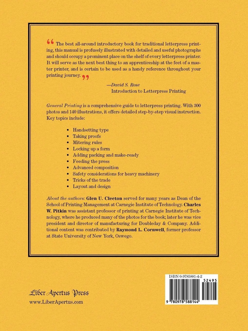 Rückseite: 9780978588144 | General Printing | An Illustrated Guide to Letterpress Printing | Buch