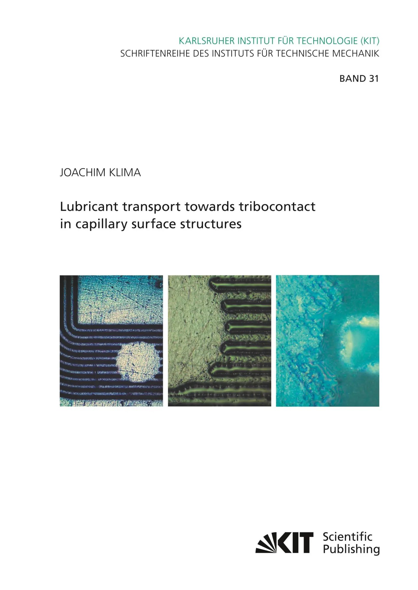 Cover: 9783731508144 | Lubricant transport towards tribocontact in capillary surface...
