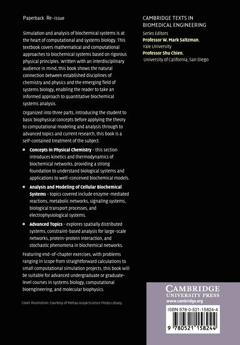 Rückseite: 9780521158244 | Chemical Biophysics | Quantitative Analysis of Cellular Systems | Buch