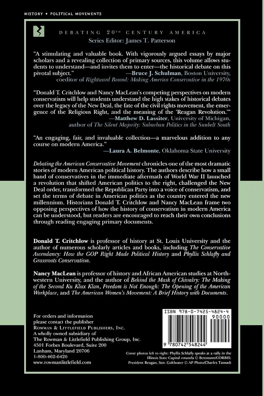Rückseite: 9780742548244 | Debating the American Conservative Movement | 1945 to the Present