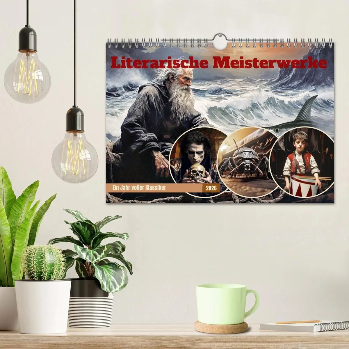 Bild: 9783457368244 | Literarische Meisterwerke (Wandkalender 2026 DIN A4 quer), CALVENDO...