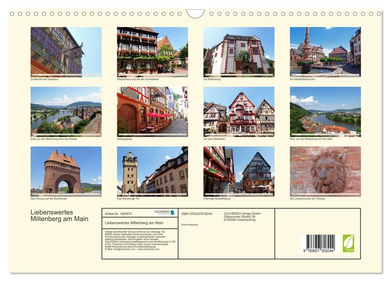 Bild: 9783457818244 | Liebenswertes Miltenberg am Main (Wandkalender 2026 DIN A3 quer),...