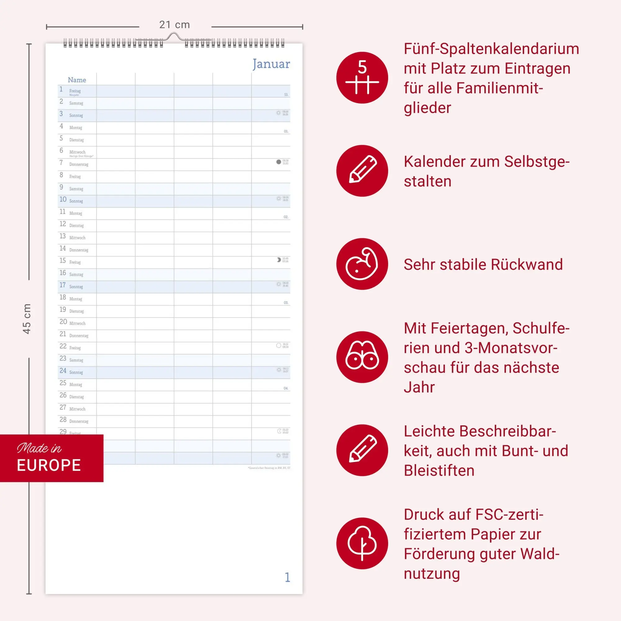 Bild: 9783756418244 | Familienplaner zum Selbstgestalten 2027 | Heye | Kalender | 14 S.
