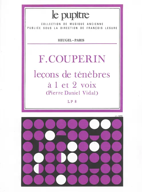 Cover: 9790047318244 | Lecons de tenebres a une et deux voix (et bc) | Couperin | Buch