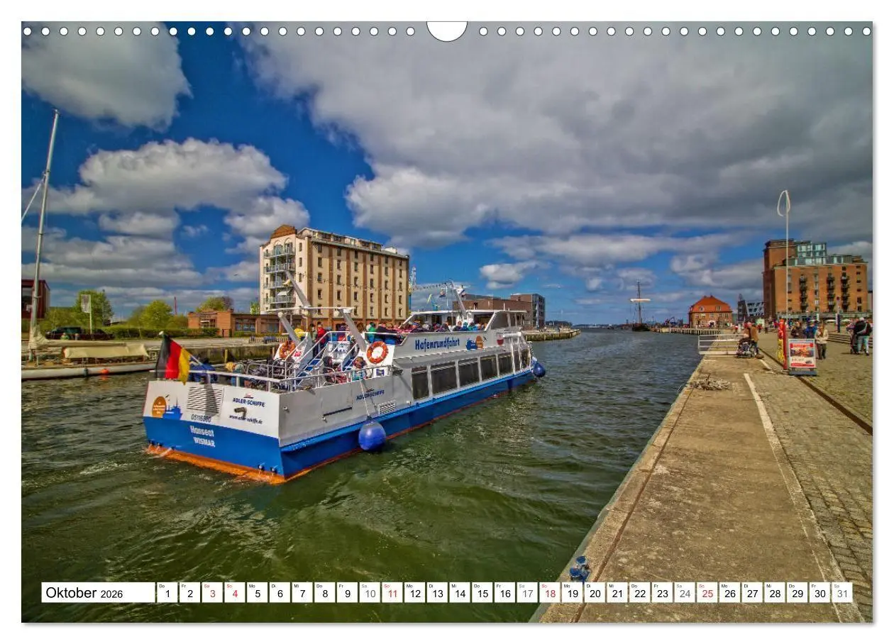 Bild: 9783516068344 | Wismarer Ansichten 2026 (Wandkalender 2026 DIN A3 quer), CALVENDO...