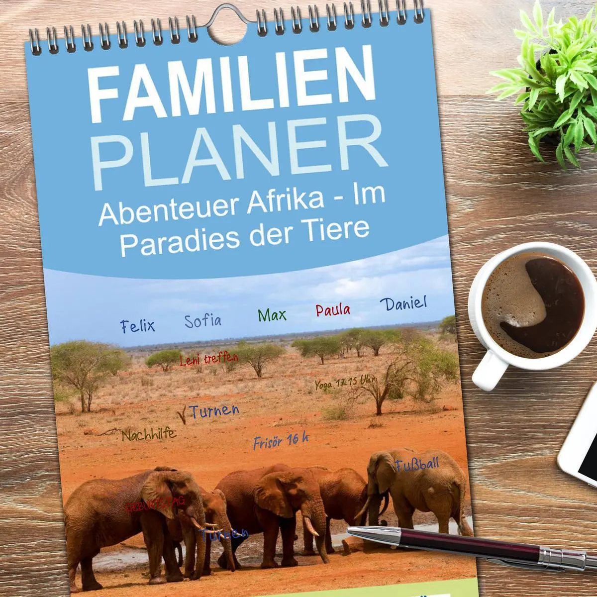 Bild: 9783516518344 | Familienplaner 2026 - Abenteuer Afrika - Im Paradies der Tiere mit...