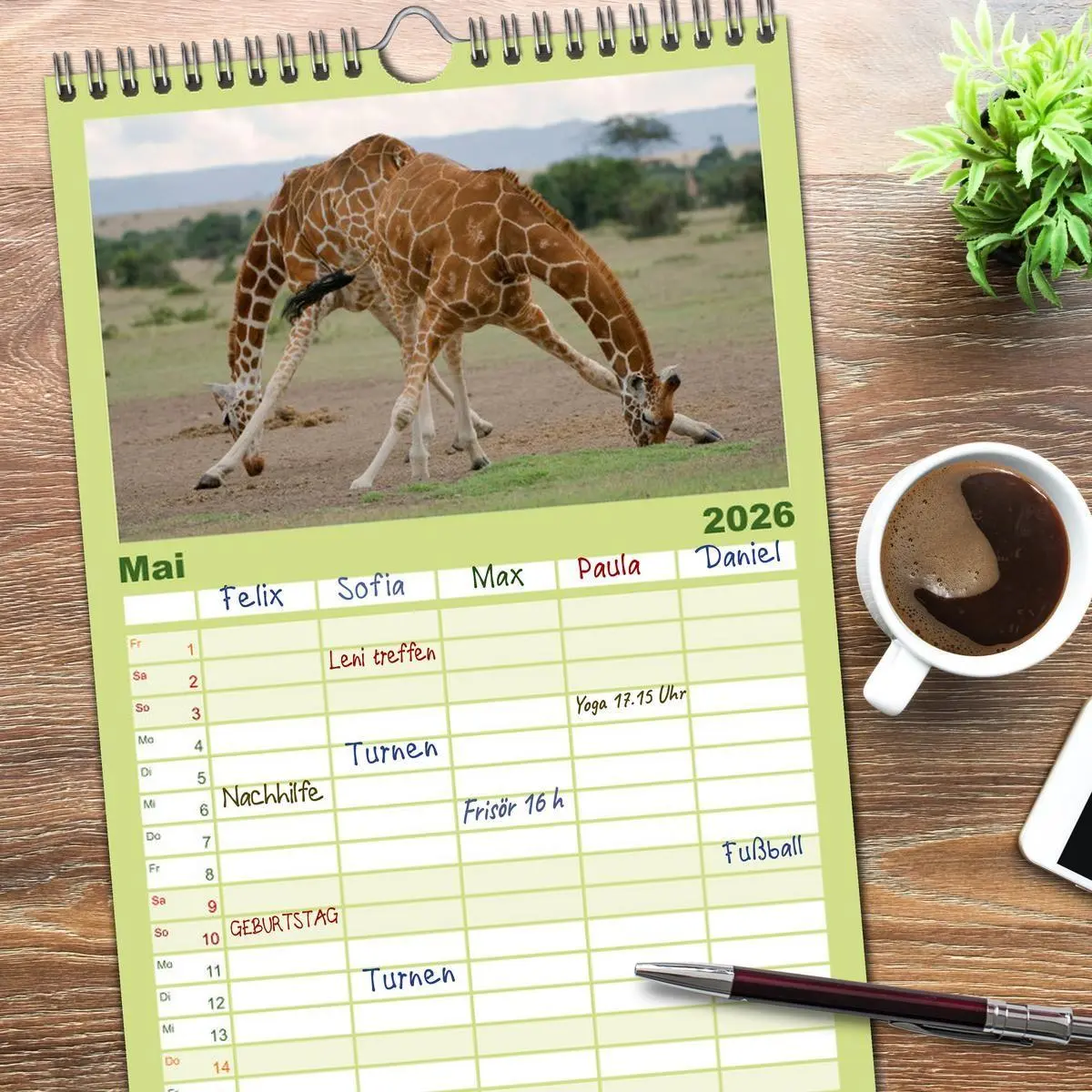 Bild: 9783516518344 | Familienplaner 2026 - Abenteuer Afrika - Im Paradies der Tiere mit...