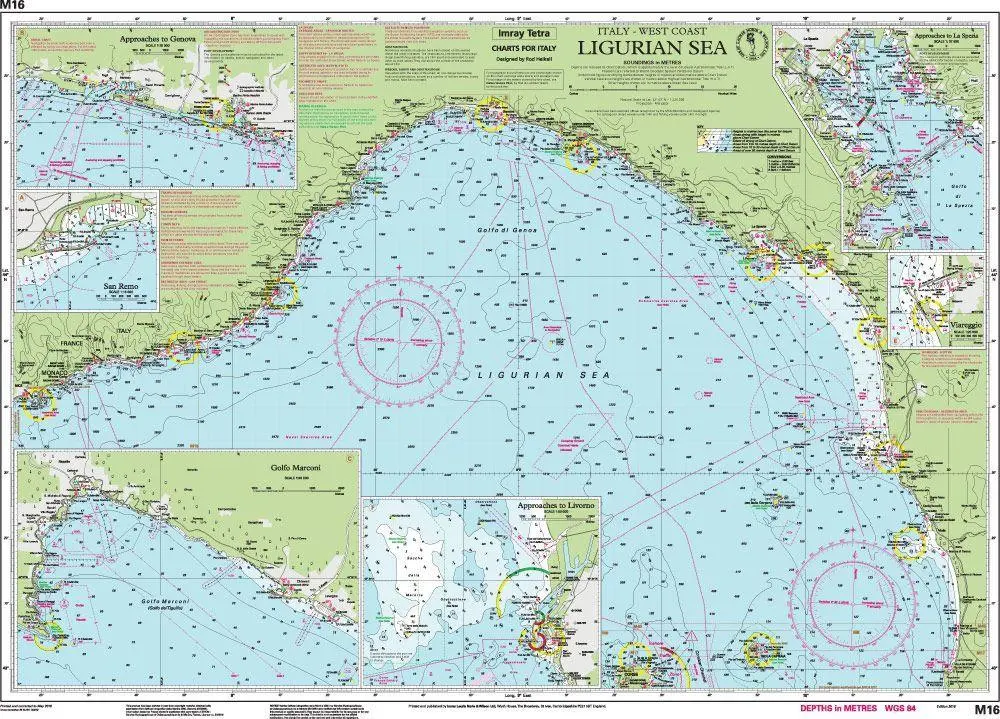 Bild: 9781846238444 | M16 Ligurian Sea | Imray M Series | (Land-)Karte | Englisch | 2023