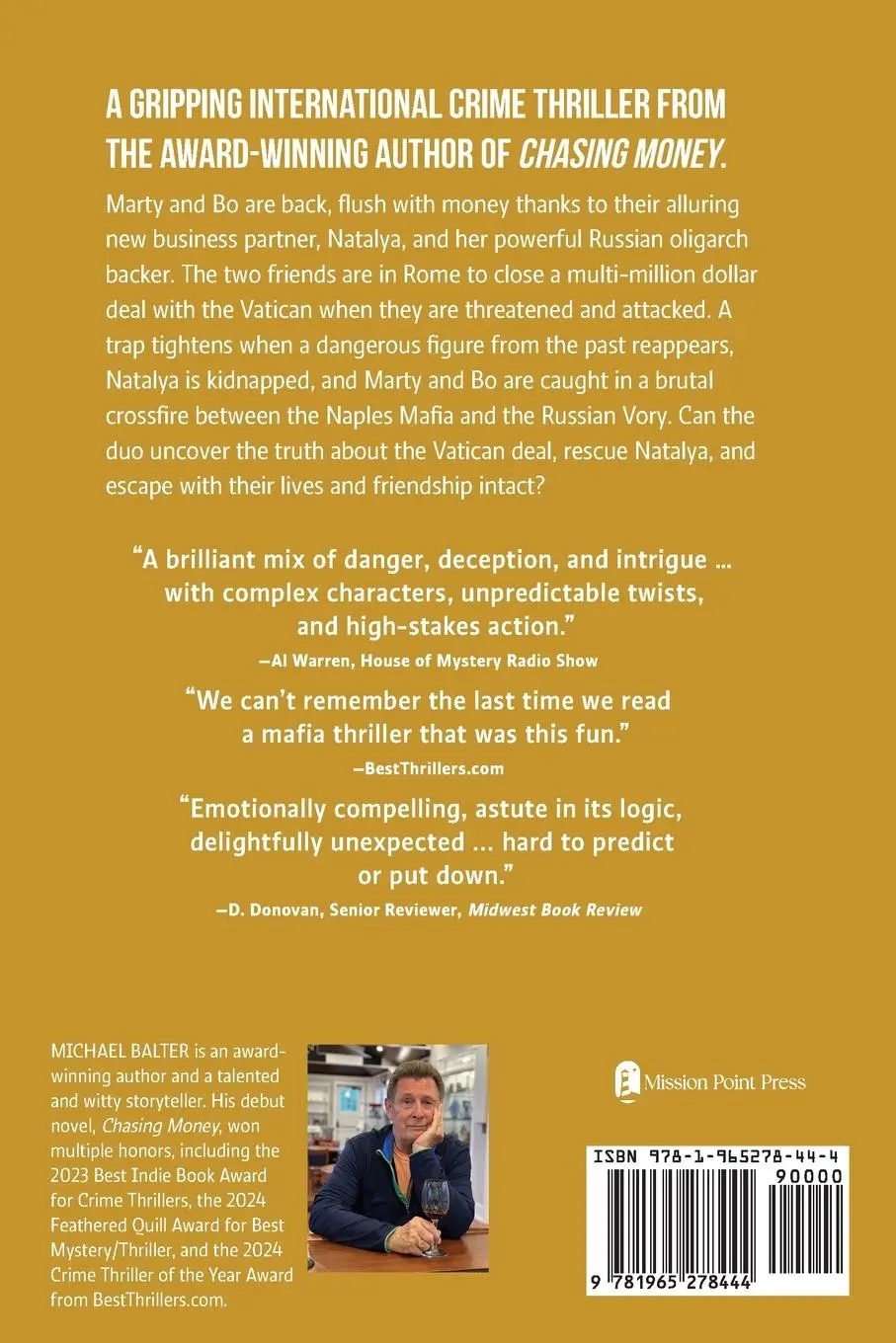 Rückseite: 9781965278444 | The Vatican Deal | A Marty and Bo Thriller | Michael Balter | Buch