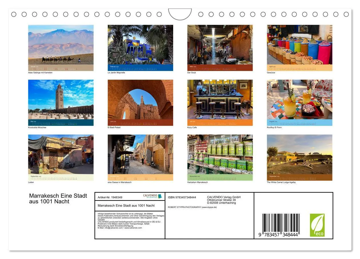 Bild: 9783457348444 | Marrakesch Eine Stadt aus 1001 Nacht (Wandkalender 2026 DIN A4...