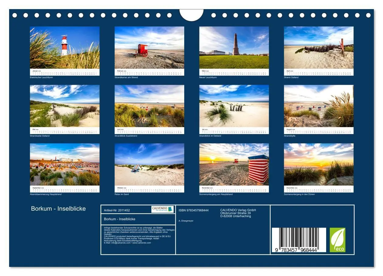 Bild: 9783457968444 | Borkum - Inselblicke (Wandkalender 2026 DIN A4 quer), CALVENDO...