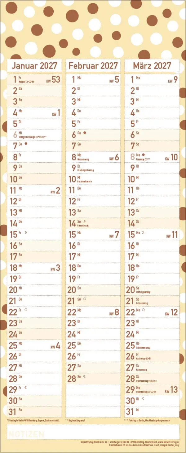 Bild: 9783731888444 | Premium Familientimer Tag für Tag 2026 | Verlag Korsch | Kalender