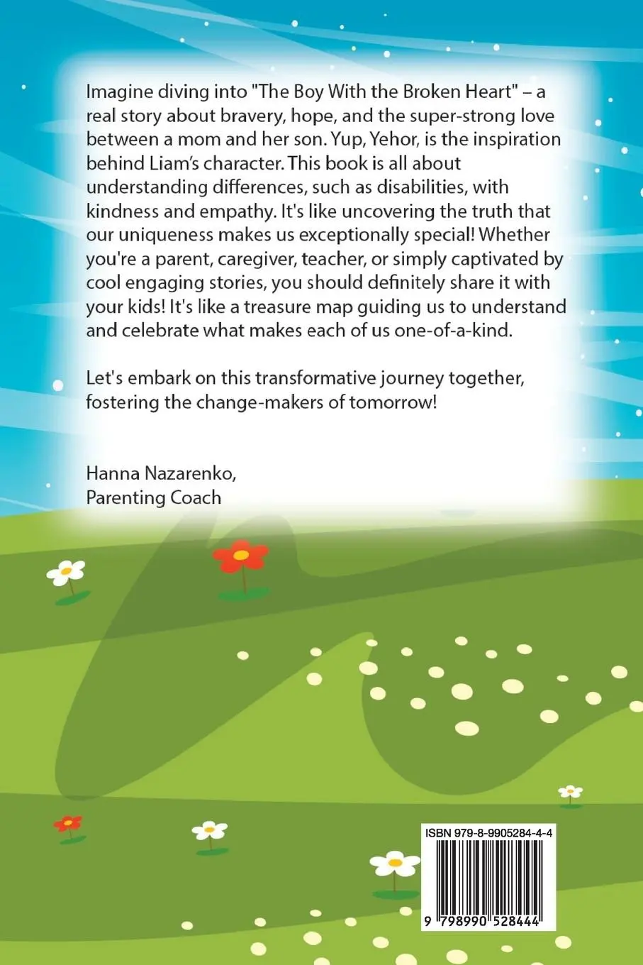 Rückseite: 9798990528444 | A BOY WITH THE BROKEN HEART | Hanna Nazarenko | Taschenbuch | Englisch