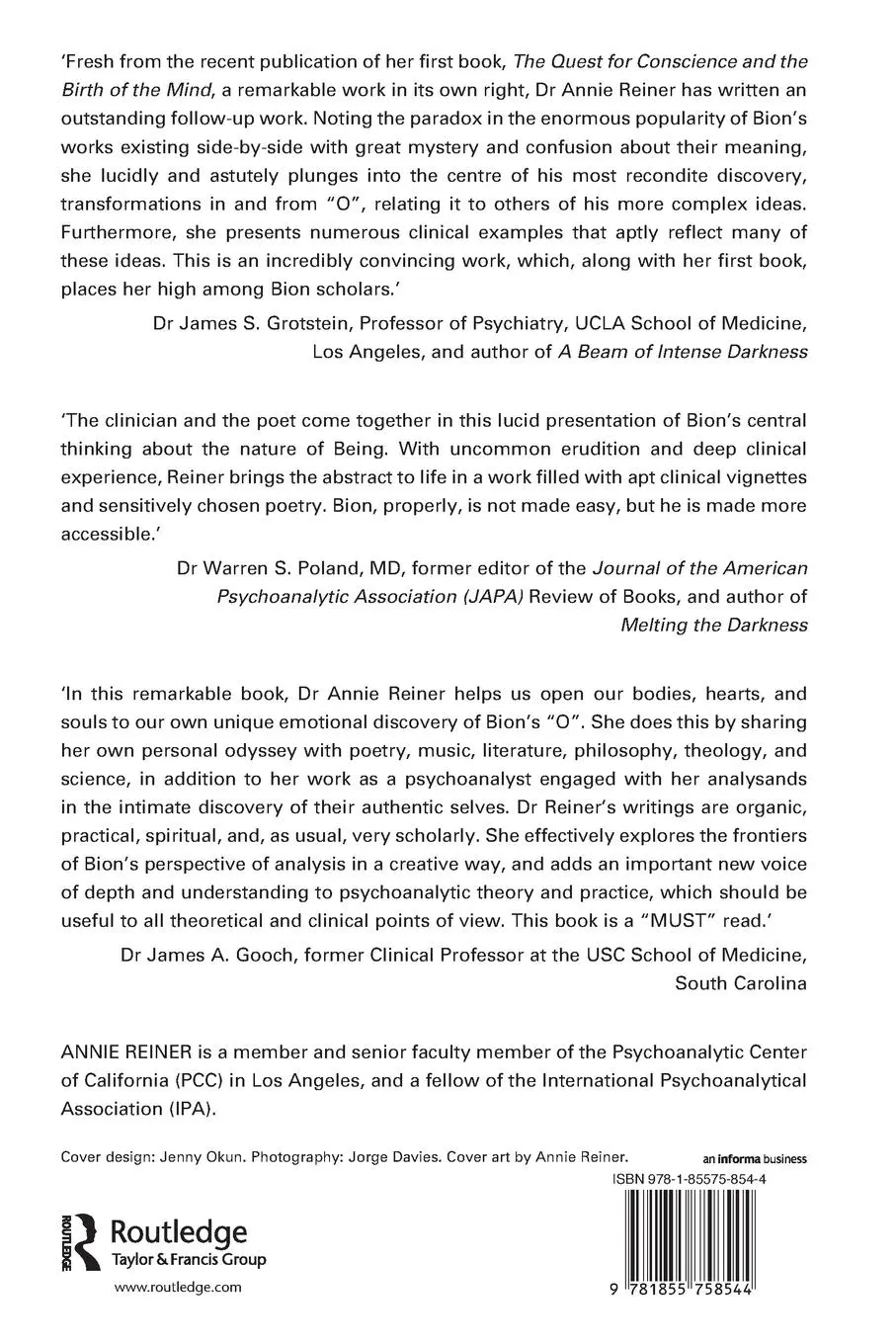 Rückseite: 9781855758544 | Bion and Being | Passion and the Creative Mind | Annie Reiner | Buch