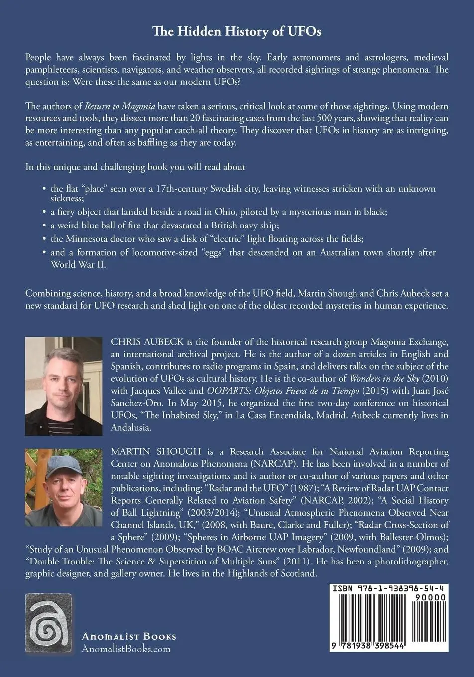 Rückseite: 9781938398544 | RETURN TO MAGONIA | Investigating UFOs in History | Aubeck (u. a.)
