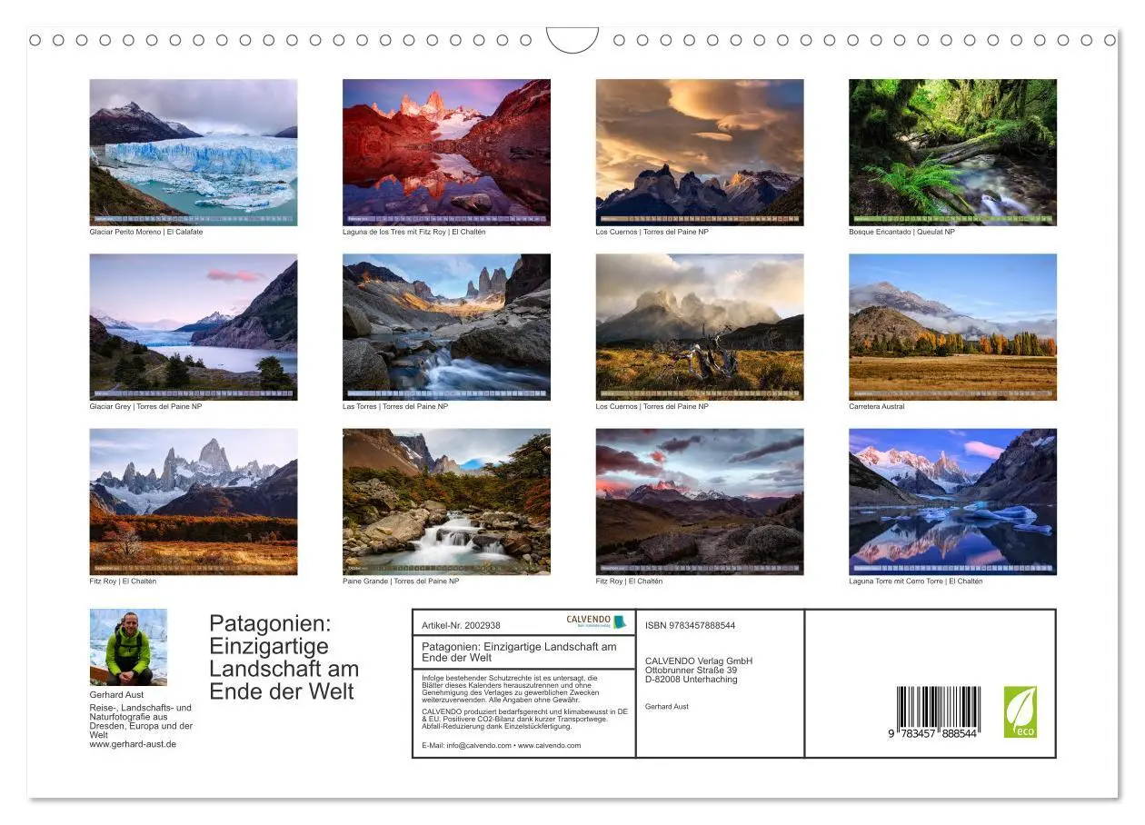 Bild: 9783457888544 | Patagonien: Einzigartige Landschaft am Ende der Welt (Wandkalender...