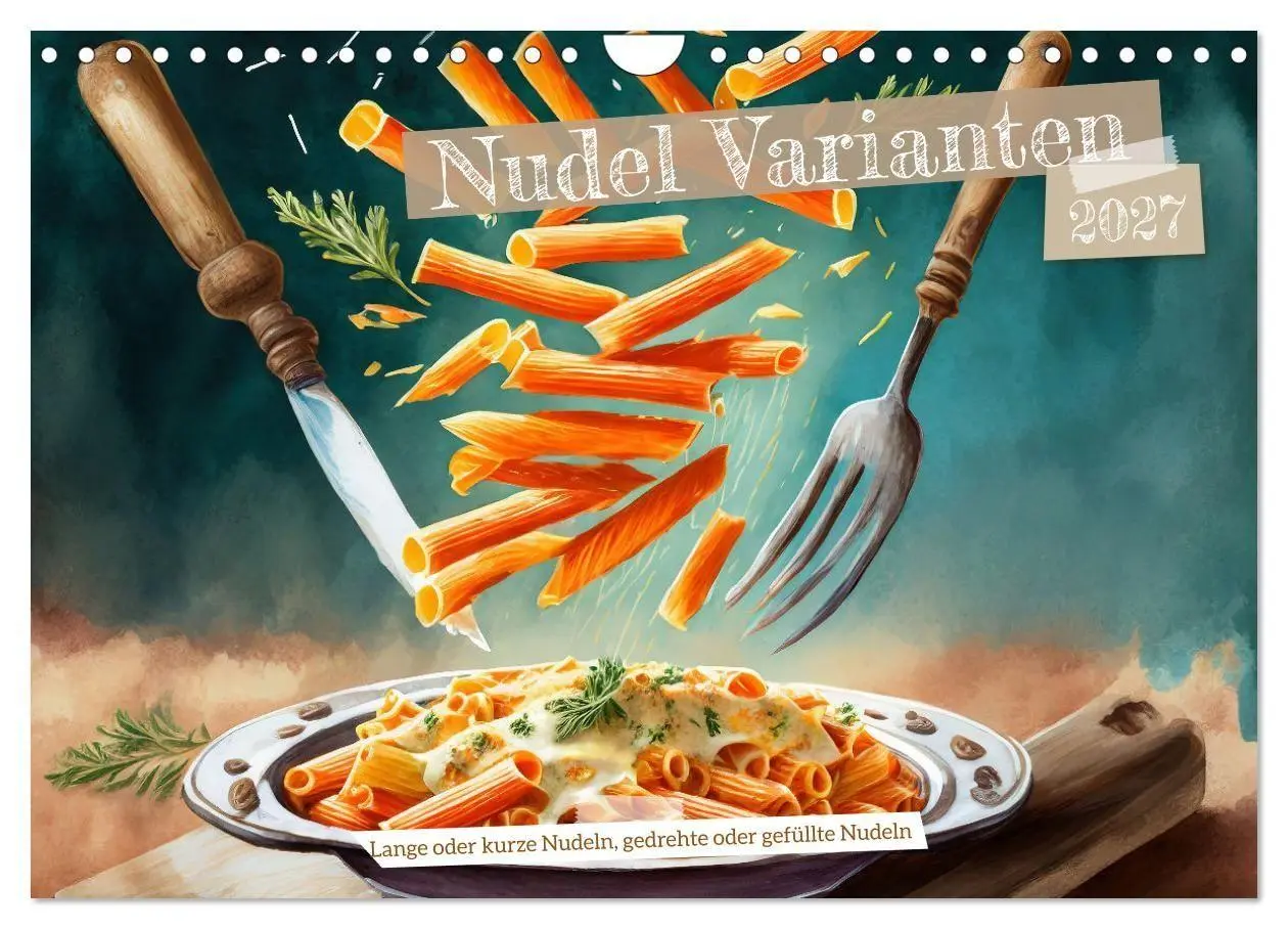 Cover: 9783569208544 | Nudel Varianten (Wandkalender 2027 DIN A4 quer), CALVENDO...